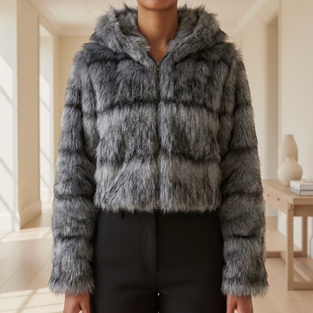 Calista Cropped Jacket with Hood