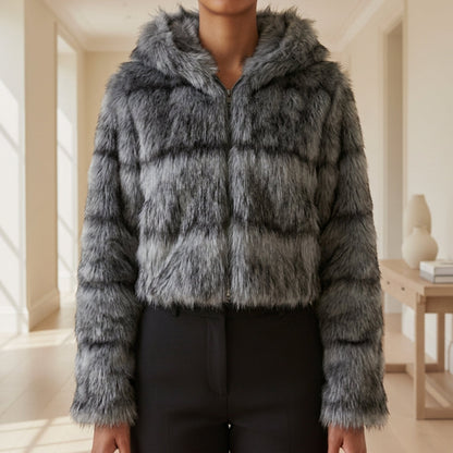 Calista Cropped Jacket with Hood