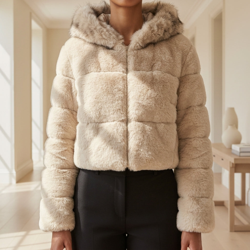 Calista Cropped Jacket with Hood
