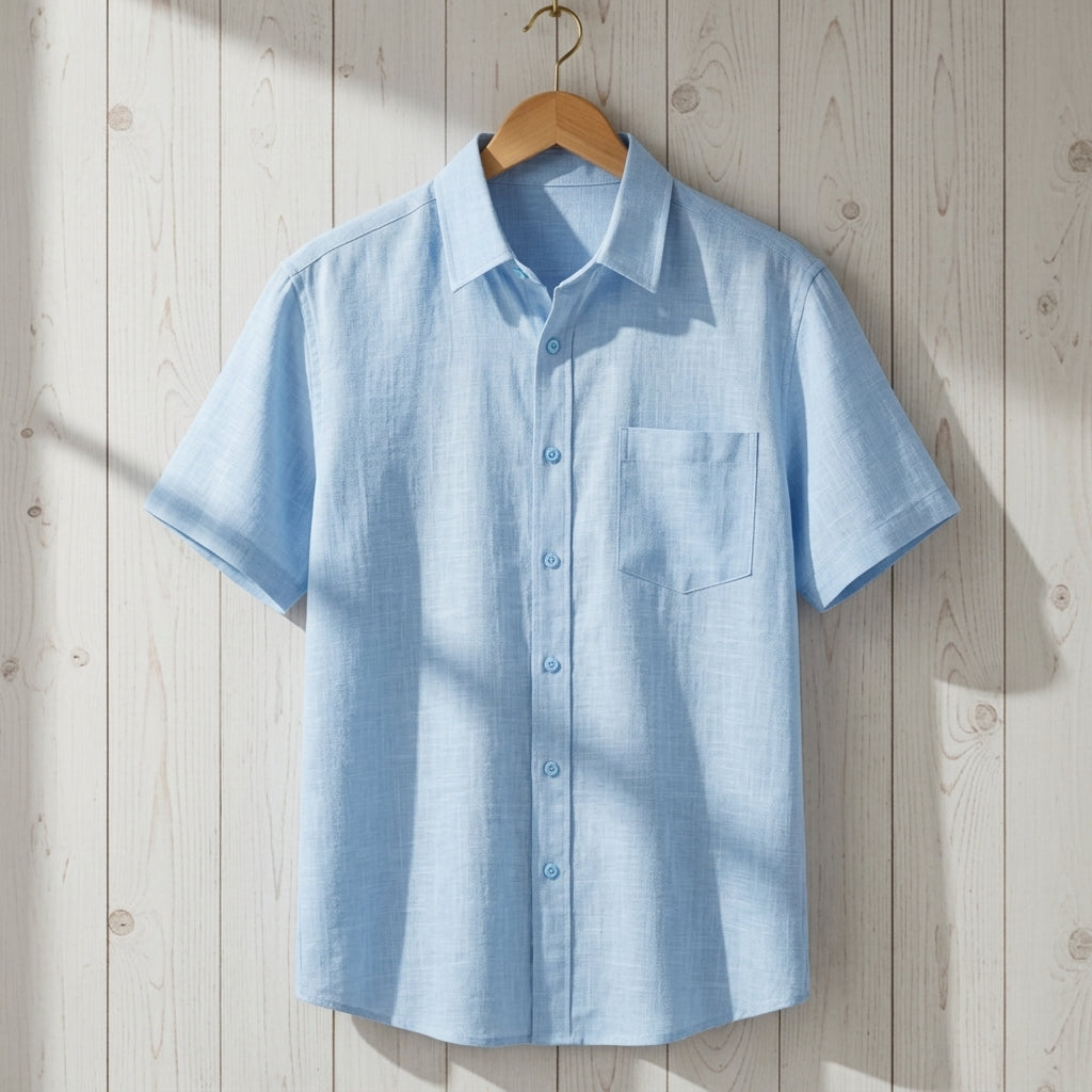 Orvienne Casual Linen Short Sleeve Shirt