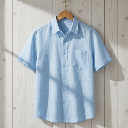 Orvienne Casual Linen Short Sleeve Shirt