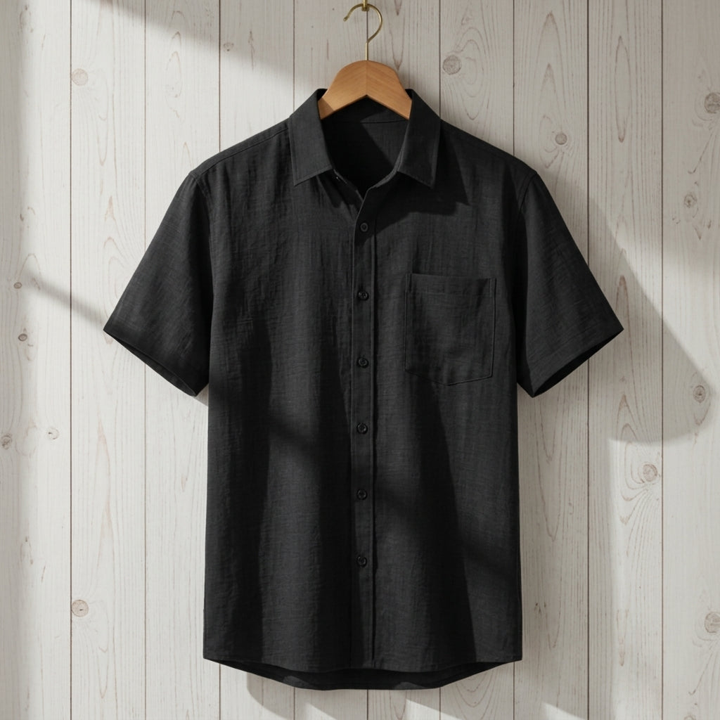 Orvienne Casual Linen Short Sleeve Shirt