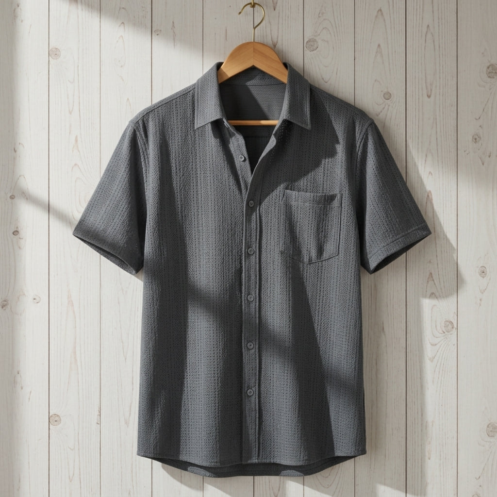 Orvienne Casual Linen Short Sleeve Shirt