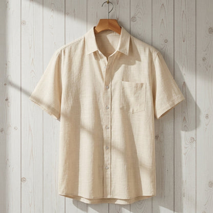 Orvienne Casual Linen Short Sleeve Shirt
