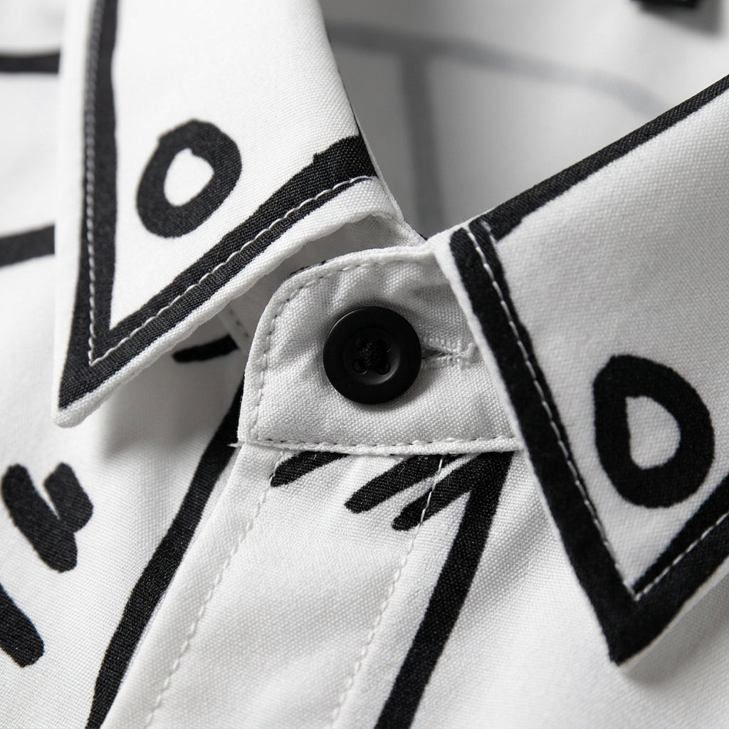 Pryvella Cartoon Printed Line Shirt