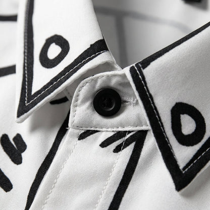 Pryvella Cartoon Printed Line Shirt