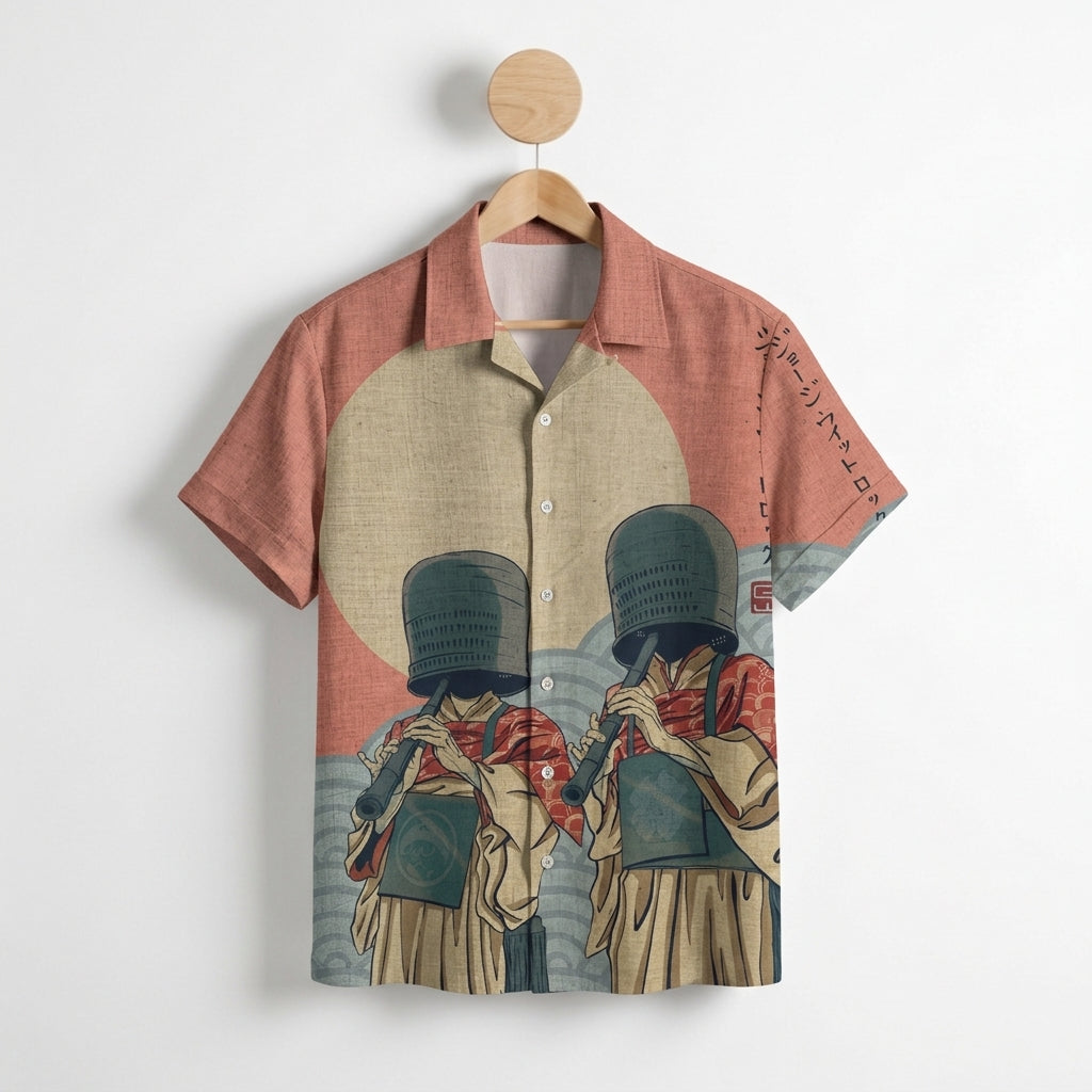 Tavienne Black Cat Print Shirt