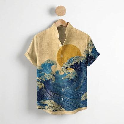 Tavienne Black Cat Print Shirt