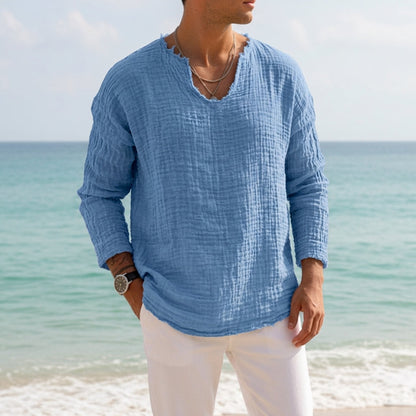 Capri Linen V-Neck Shirt