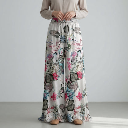 Bohemia Floral Print Wide Leg Pants