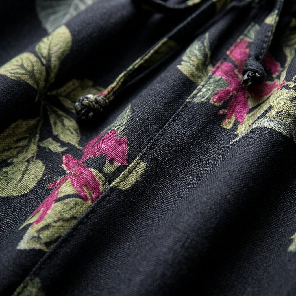 Bohemia Floral Print Wide Leg Pants