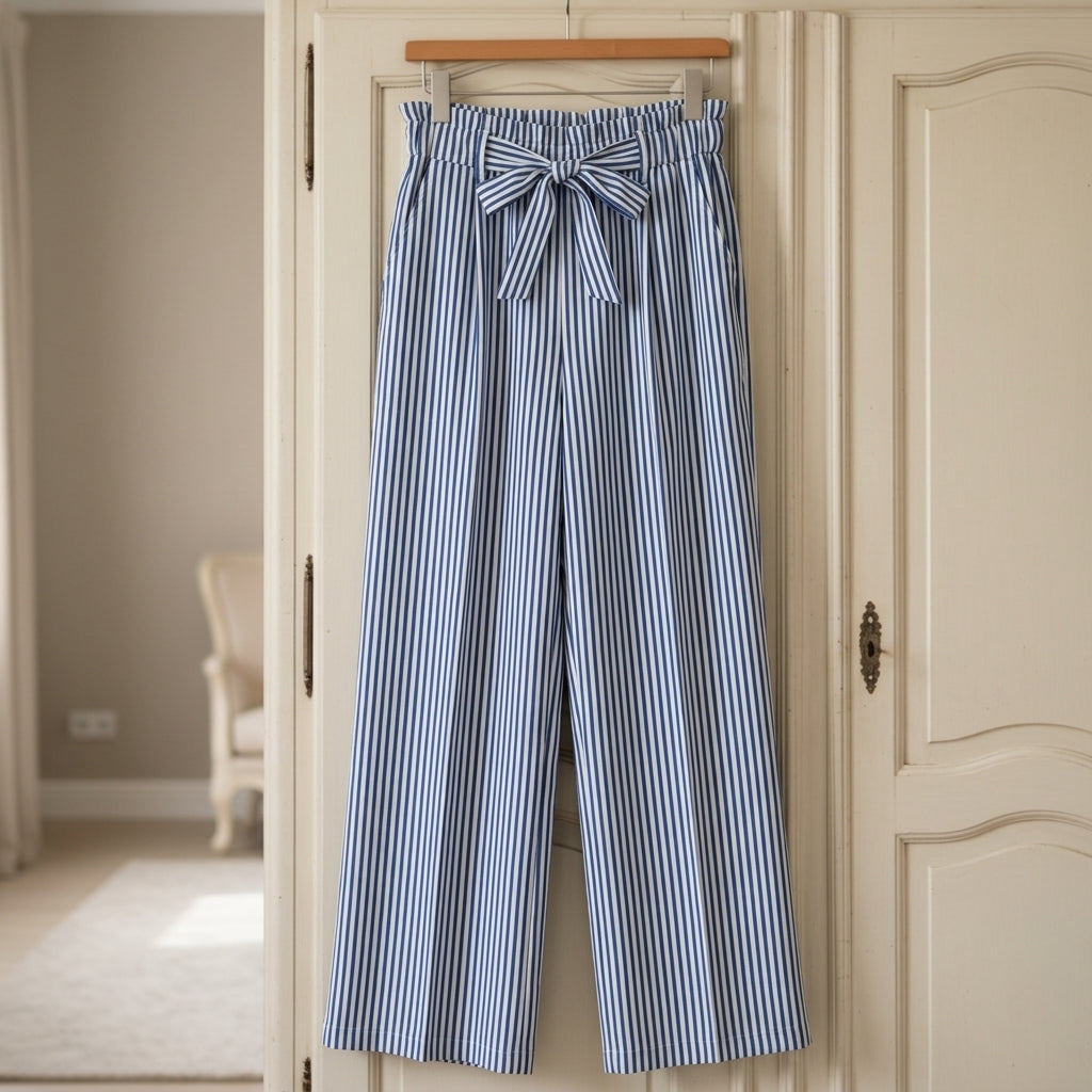 Athena Striped High Waist Trousers