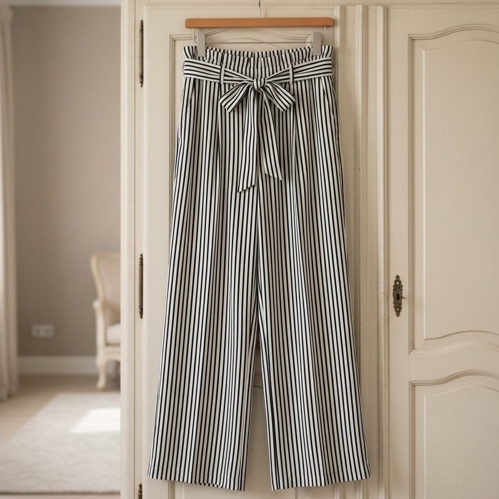 Athena Striped High Waist Trousers