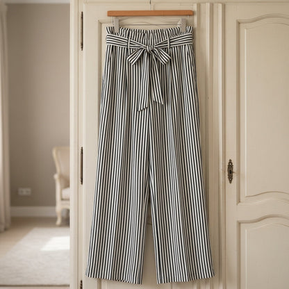 Athena Striped High Waist Trousers