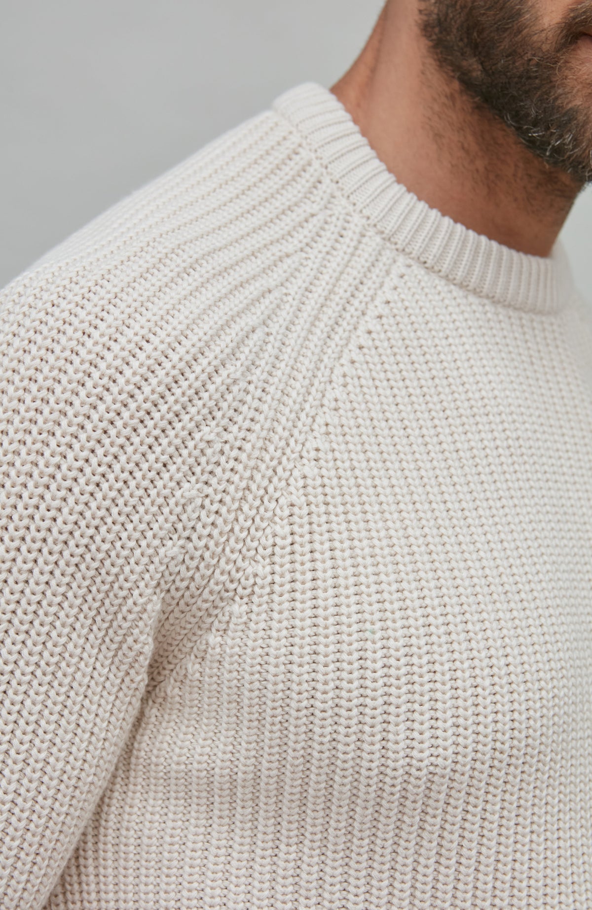 Mens Heavyweight Cotton Fisherman Rib Knit Jumper