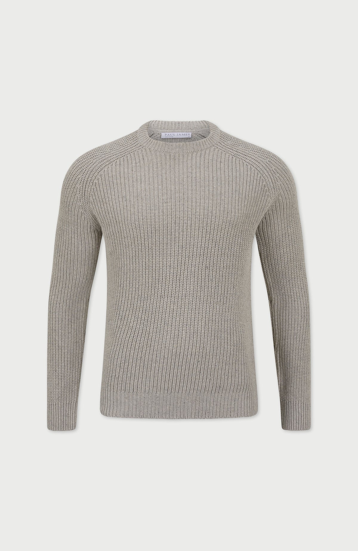 Mens Heavyweight Cotton Fisherman Rib Knit Jumper