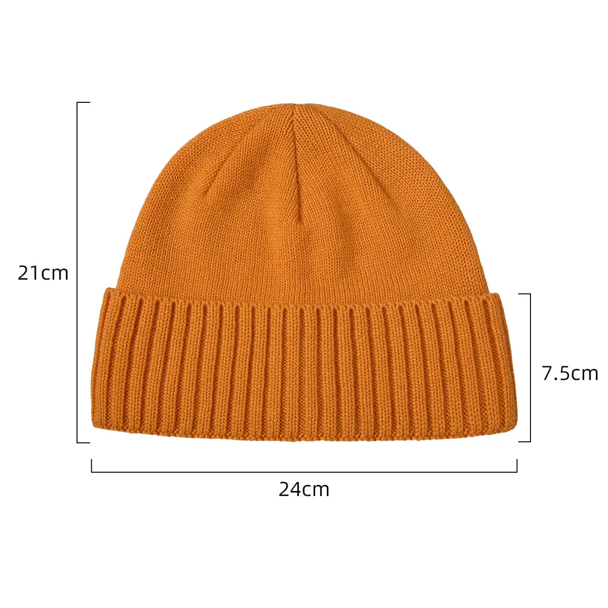 Blank Classic Ribbed Knit Wool Beanie