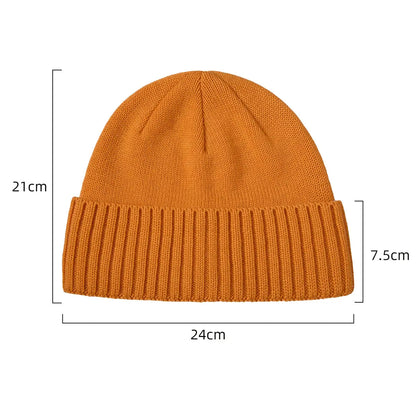 Blank Classic Ribbed Knit Wool Beanie