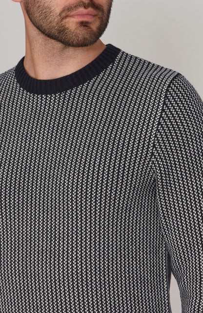 Mens Cotton Fisherman Tuck Stitch Jumper