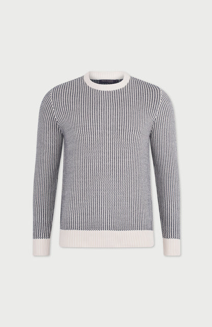 Mens Cotton Fisherman Tuck Stitch Jumper
