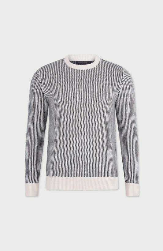 Mens Cotton Fisherman Tuck Stitch Jumper