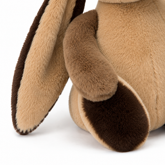 Patchwork Brown Bonnie Rabbit Plush Toy – 31cm