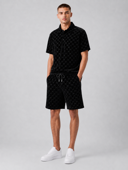 Black Shirt & Shorts Set