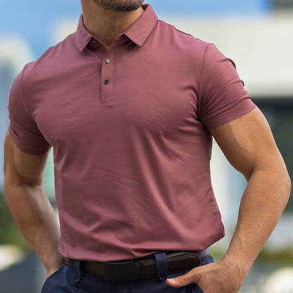 Cavaliere Minimale Men's Polo Shirt – Wrinkle-Free Muscle Fit