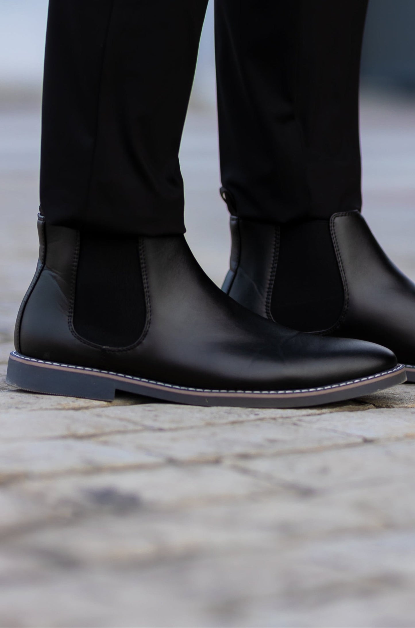Ezzio Men's Leather Step-In Boots – Smart Casual Style