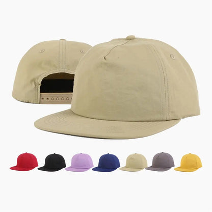 Flat Brim 5-Panel Nylon Camper Cap