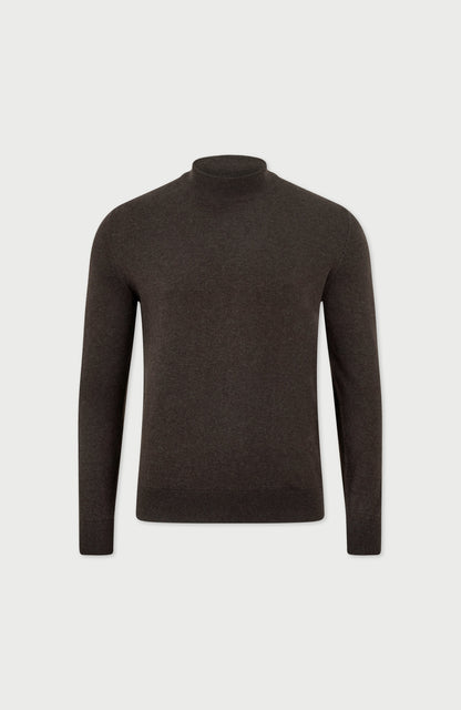 Mens Ultra Fine Cotton Mock Turtle Neck Jumper