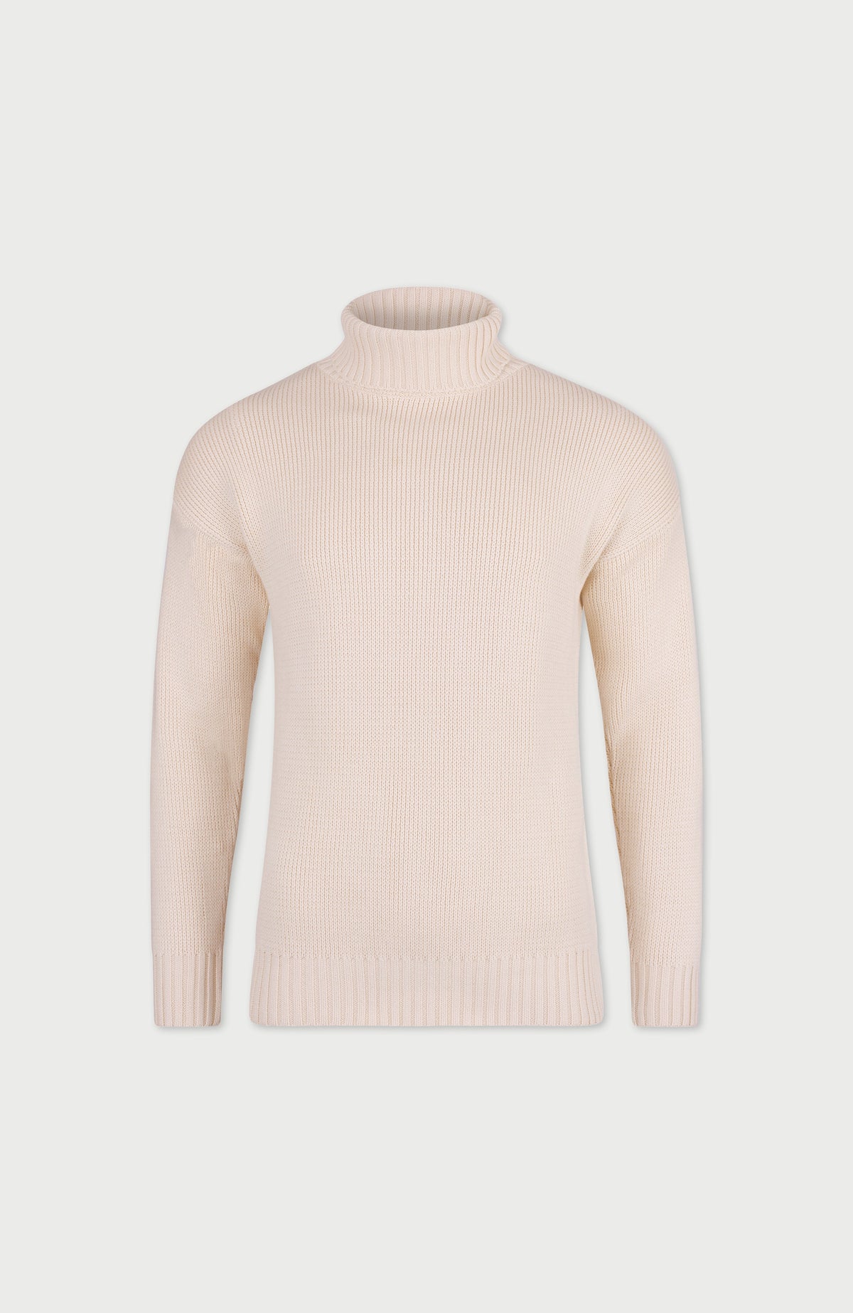 Mens Heavyweight Cotton Submariner Roll Neck Jumper