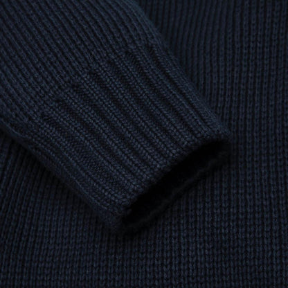 Mens Heavyweight Cotton Submariner Roll Neck Jumper