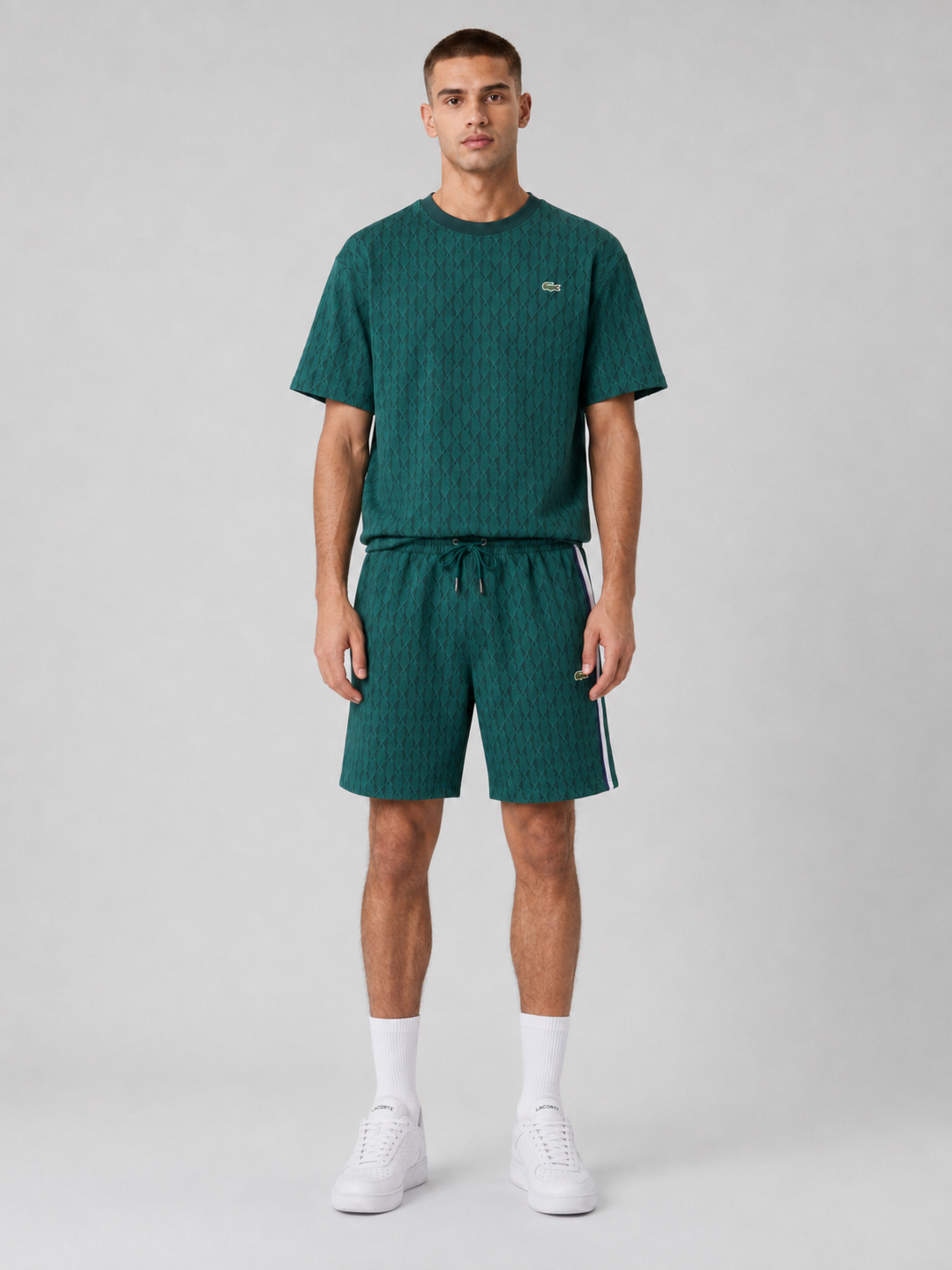 Green Cotton T-Shirt & Shorts Set