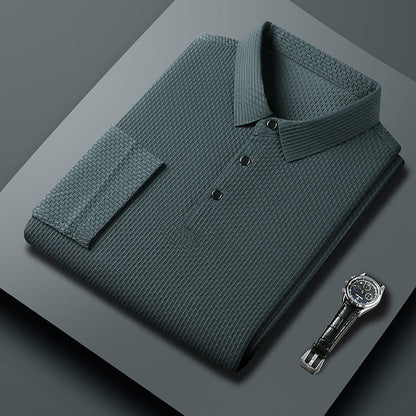 Soffice Minimale Men's Long Sleeve Polo Shirt – Slim Fit