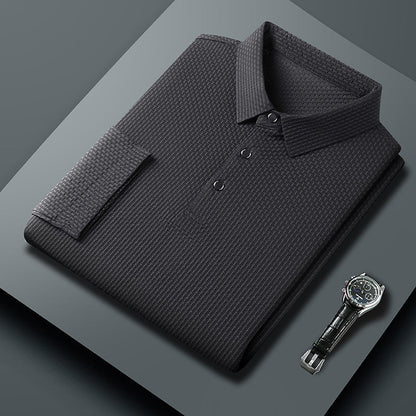 Soffice Minimale Men's Long Sleeve Polo Shirt – Slim Fit