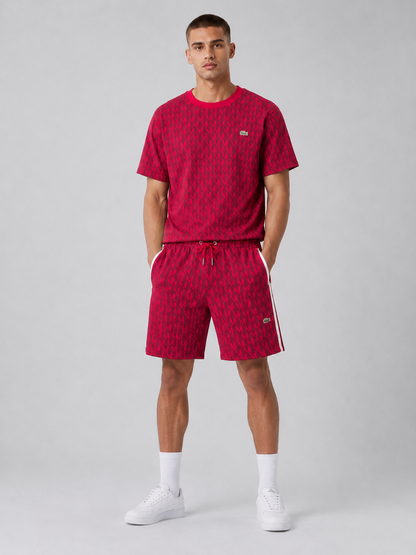 Red Cotton T-Shirt & Shorts Set