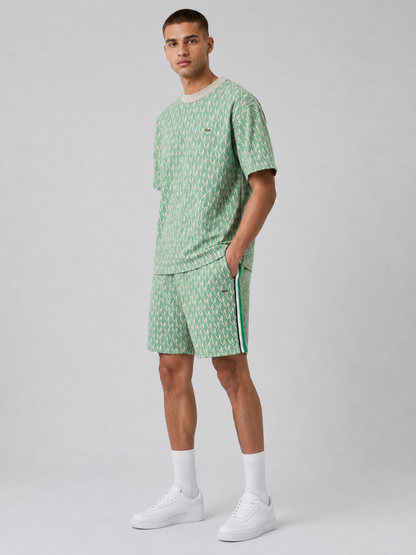 Green Cotton T-Shirt & Shorts Set