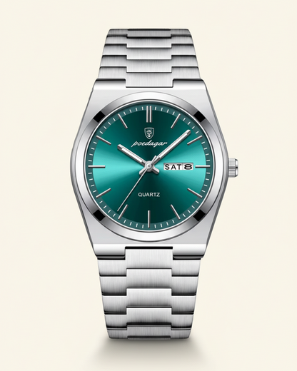 Steel Watch Emerald Dial