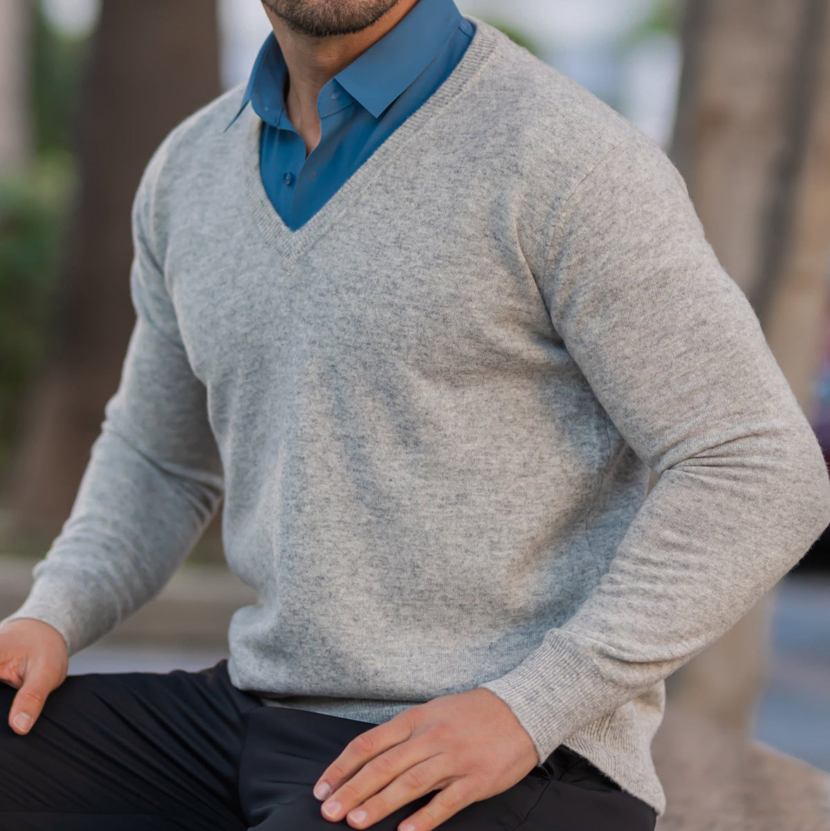 Aria Men's Merino Wool Sweater – Classic Lightweight Knit