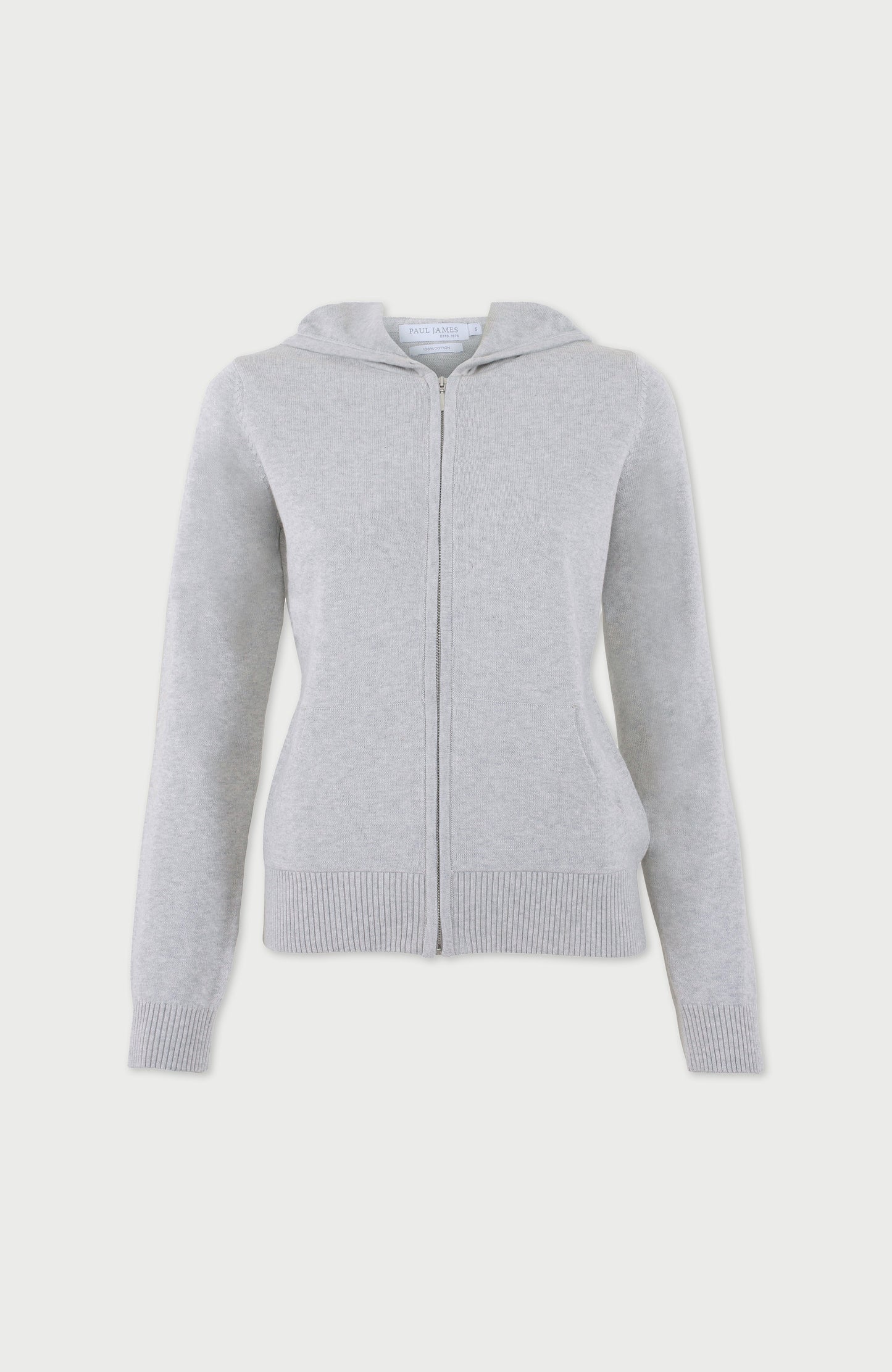 Womens Lightweight Cotton Zip Through Hoodie