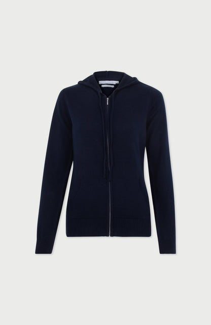 Womens Lightweight Cotton Zip Through Hoodie