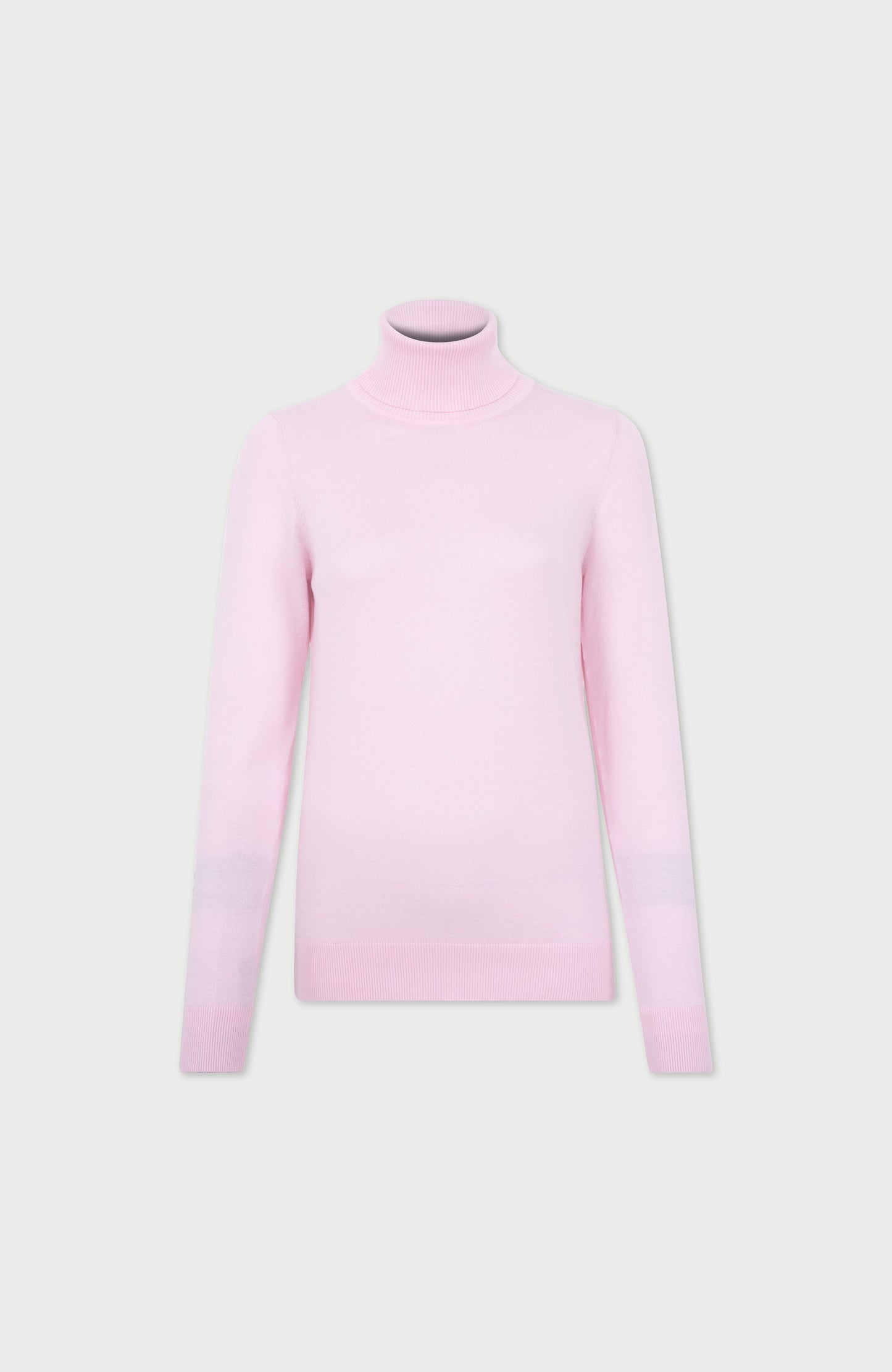 Womens Ultra Fine Cotton Roll Neck Long Sleeve Jumper
