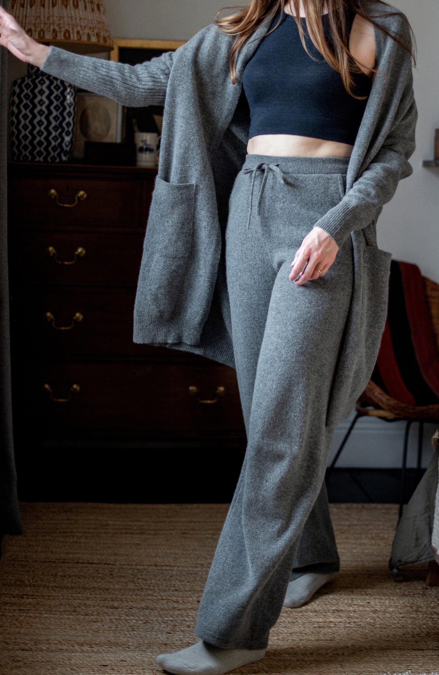 Womens Lambswool Knitted Trousers