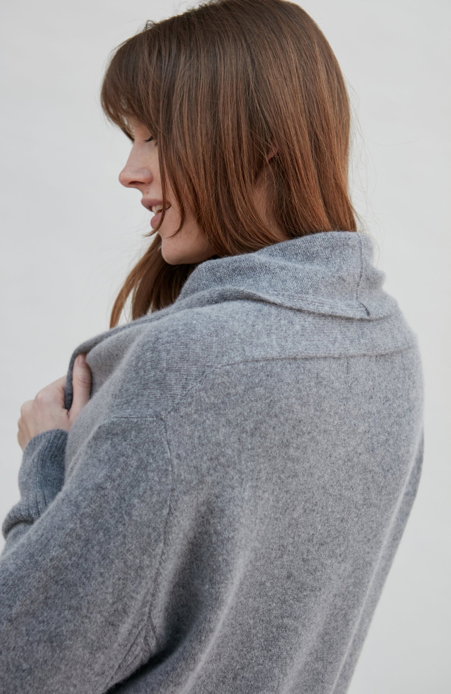 Womens Pure Lambswool Long Line Cardigan with Pockets