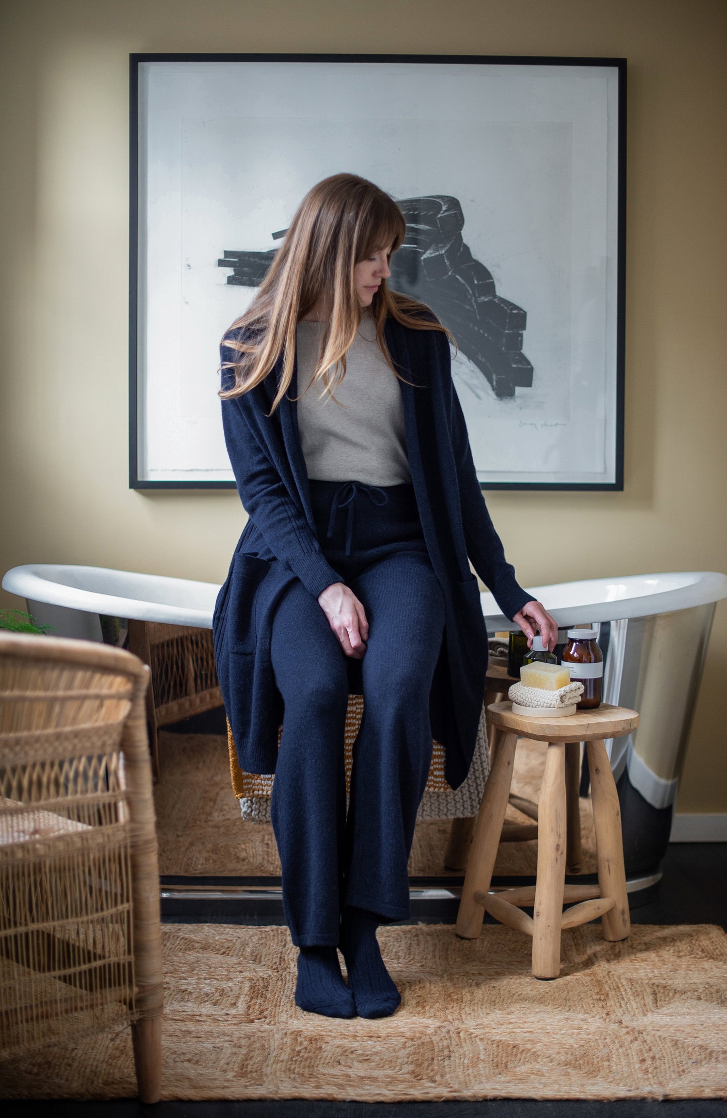 Womens Lambswool Knitted Trousers