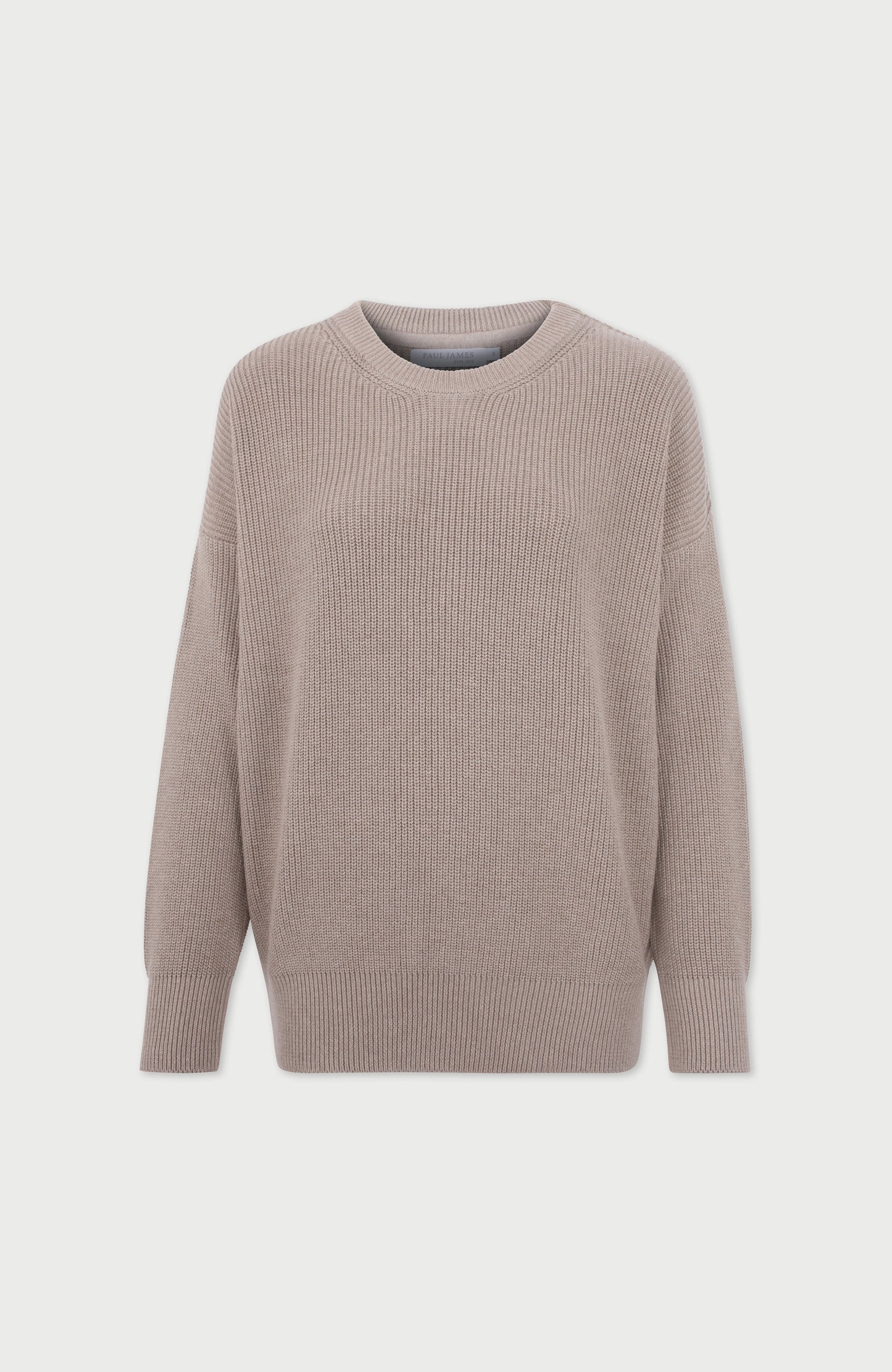 Womens Cotton Ribbed Crew Neck Jumper
