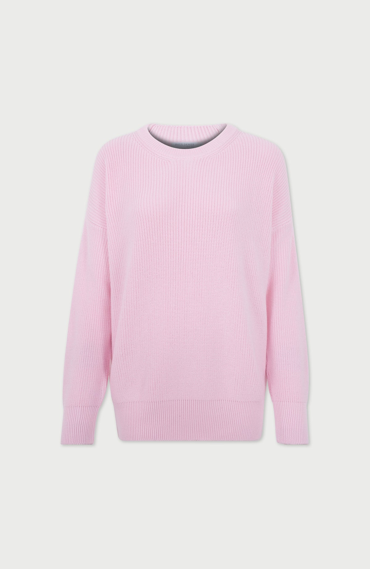 Womens Cotton Ribbed Crew Neck Jumper