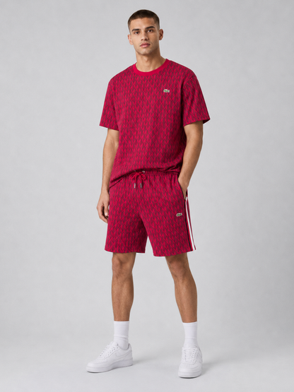 Red Cotton T-Shirt & Shorts Set