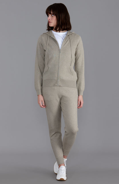 Womens Lightweight Cotton Zip Through Hoodie